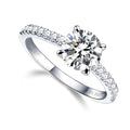 YosikCase Moissanite Rings for Women 1CT Moissanite Engagement Ring Sterling Silver Rings Size 6