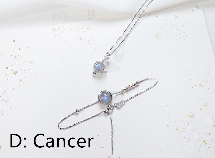 Astrology Birthstone Necklace in 925 Silver Custom