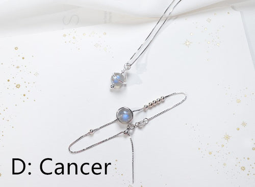 Astrology Birthstone Necklace in 925 Silver Custom