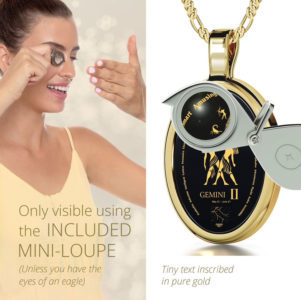 Gemini Zodiac Necklace | Dainty Astrology Pendant for Women